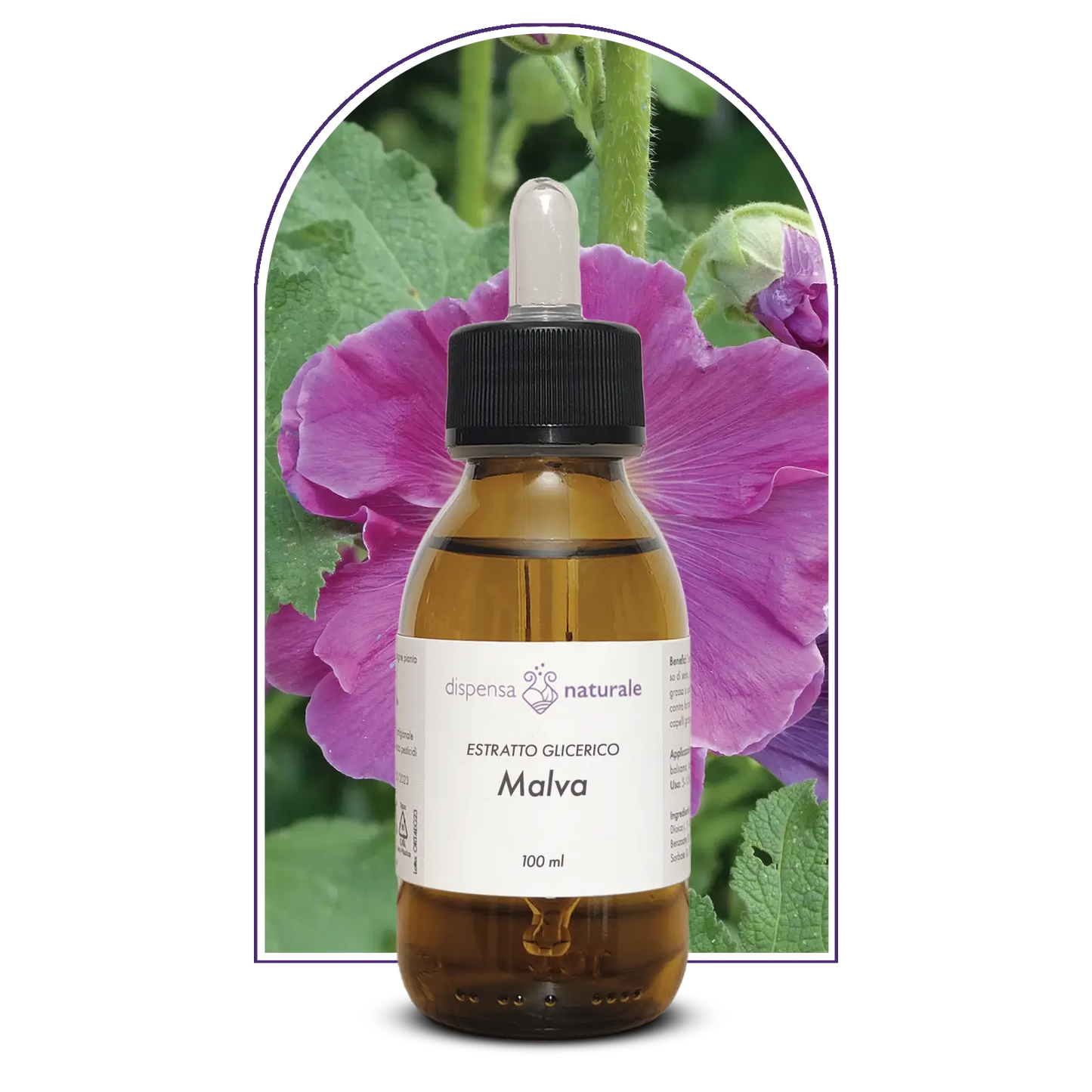 Estratto Glicerico di Malva italiana senza pesticidi, in Glicerina vegetale