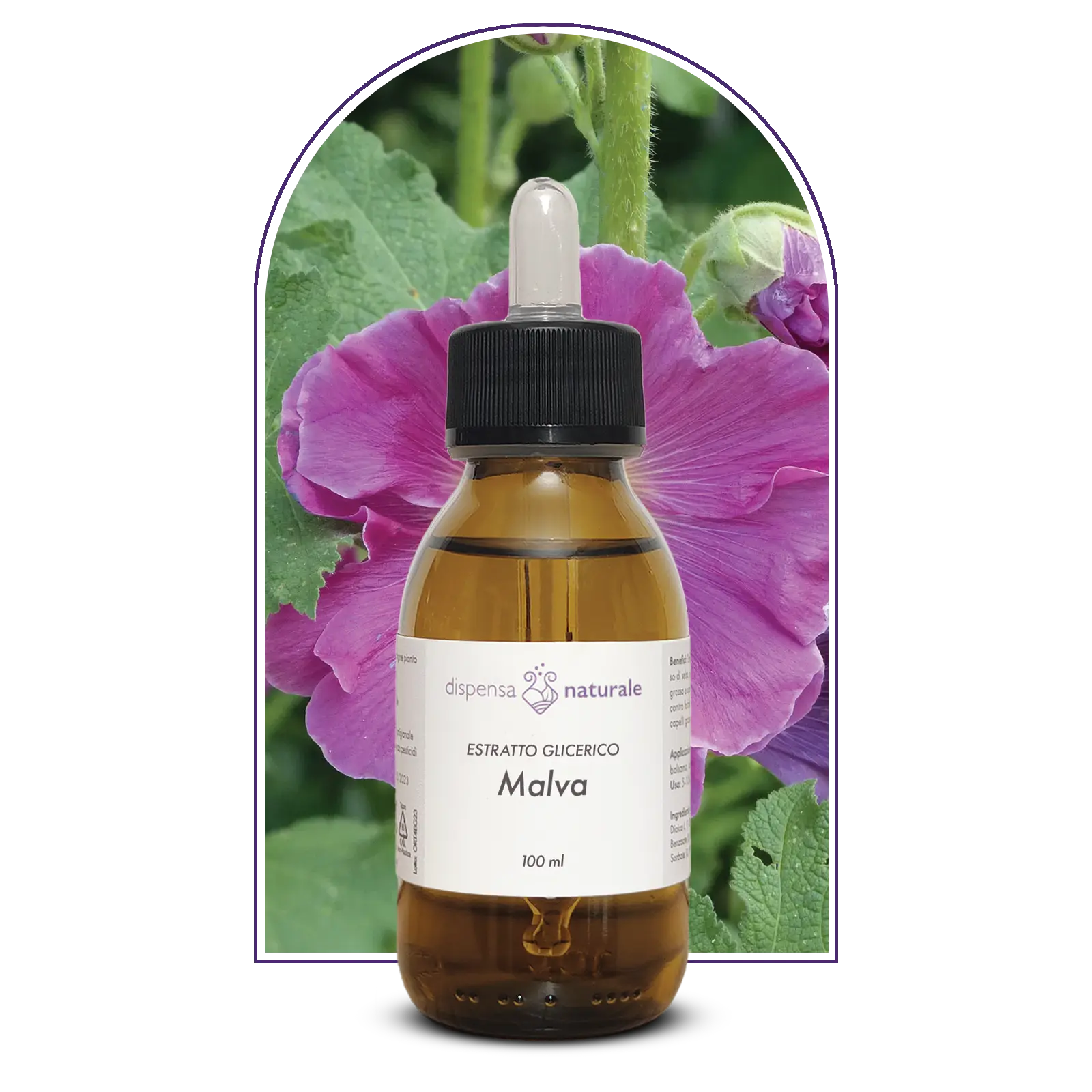 Estratto Glicerico di Malva italiana senza pesticidi, in Glicerina vegetale